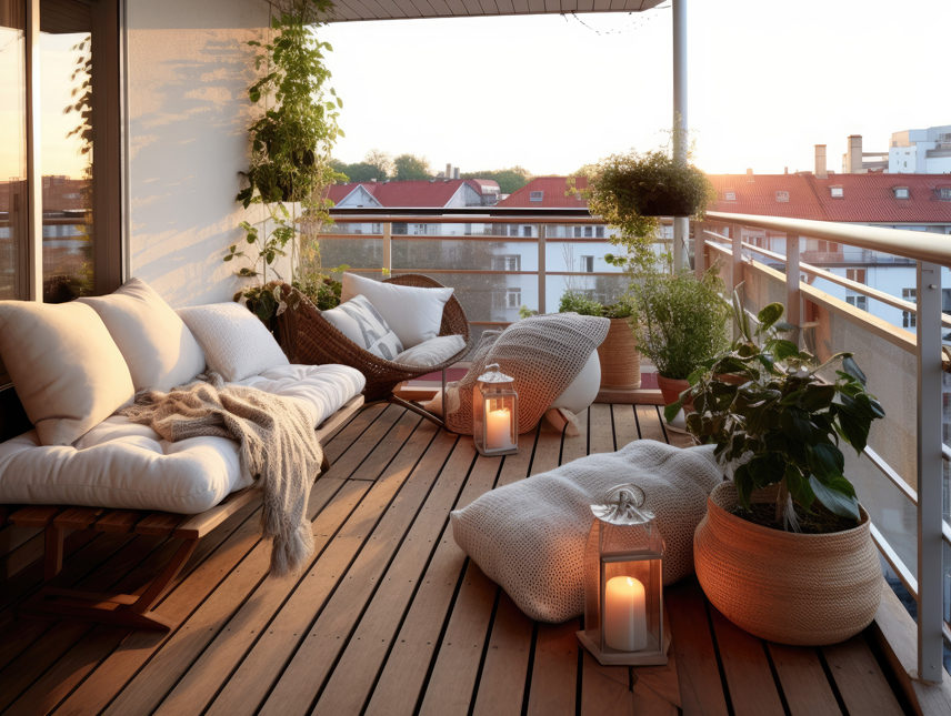 Sacar partido a tu terraza decorando con textiles.