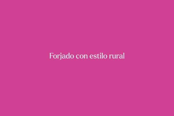 Forjado con estilo rural portada