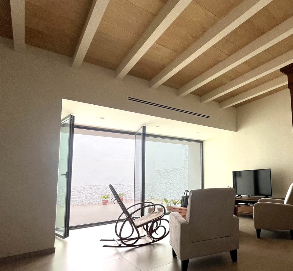 Salón con forjado con vigas Lisas Previcor