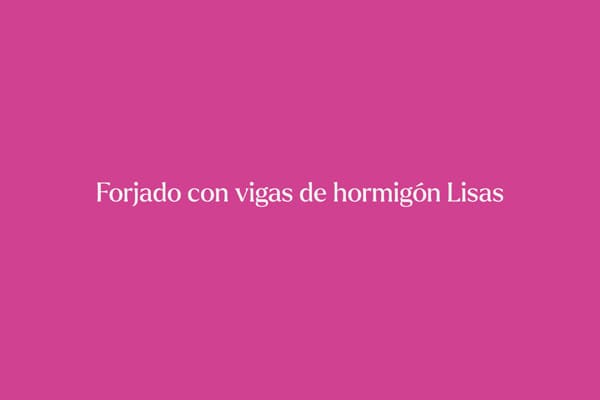 Título proyectos forjado con vigas de hormigón lisas